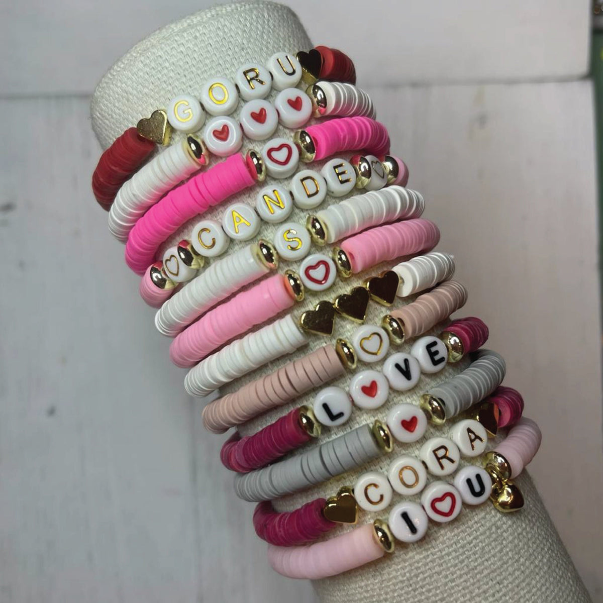 Personalized Name Beaded Bracelet: Custom Friendship Jewelry Gift