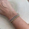 Minimalist Beaded Stacking Bracelet: Gold, Silver & Rose Gold