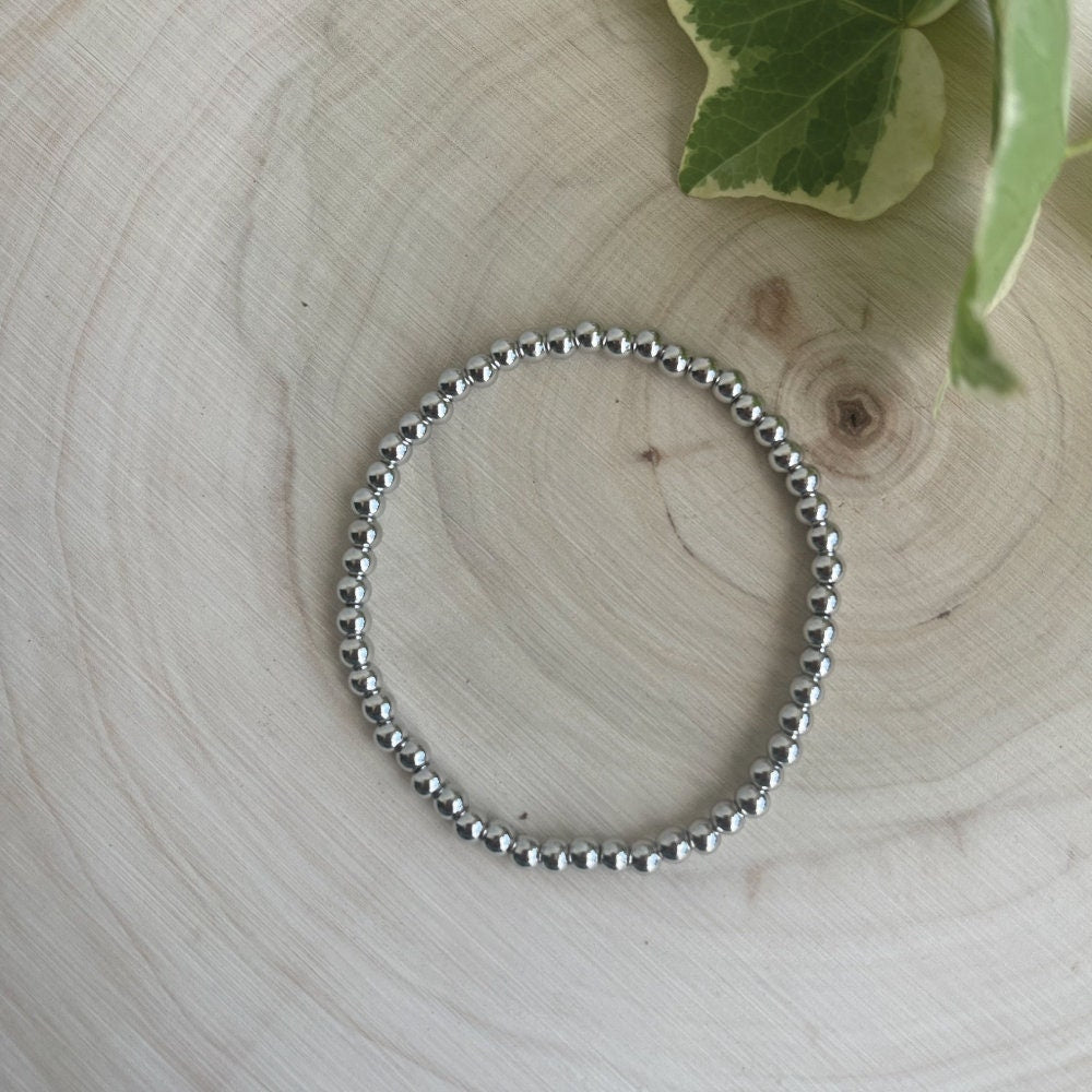 Minimalist Beaded Stacking Bracelet: Gold, Silver & Rose Gold