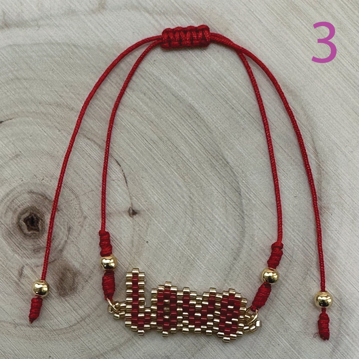 Custom & Personalized Beaded Mama Bracelet Gold Accent Back to School Teacher Gift