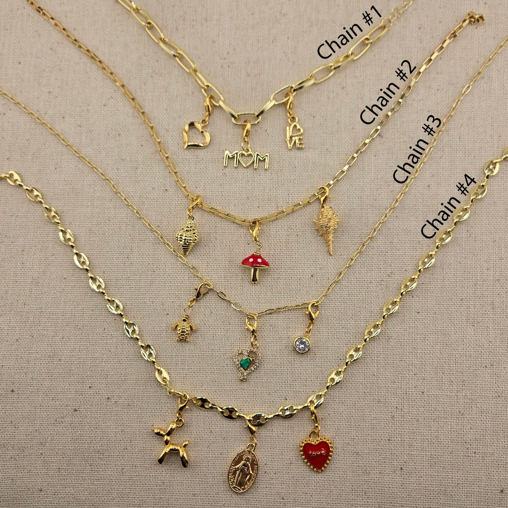 Custom Charm Necklace: Build Your Own Vintage Style Multi-Charm Jewelry