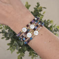 Personalized Gemstone Initial Bracelet: Dainty Shell Charm, Custom Jewelry