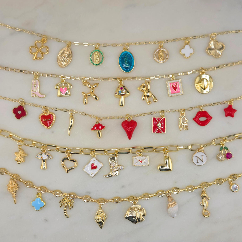 Custom Charm Necklace: Build Your Own Vintage Style Multi-Charm Jewelry