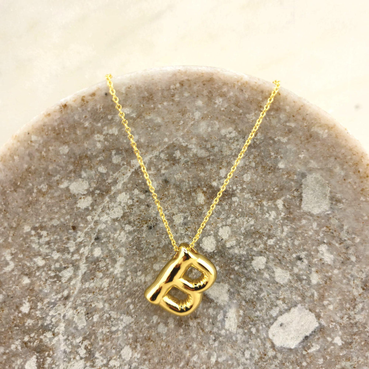 Balloon Initial Pendant, 14k Gold Filled Letter Necklace, Personalized Jewelry Gift