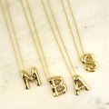 Balloon Initial Pendant, 14k Gold Filled Letter Necklace, Personalized Jewelry Gift