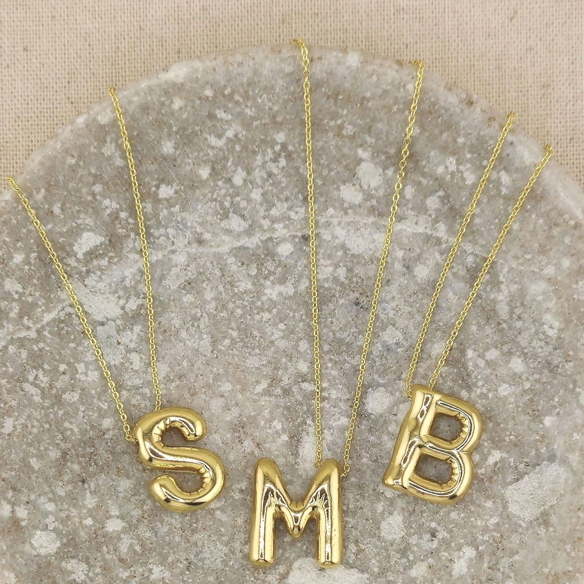 Balloon Initial Pendant, 14k Gold Filled Letter Necklace, Personalized Jewelry Gift