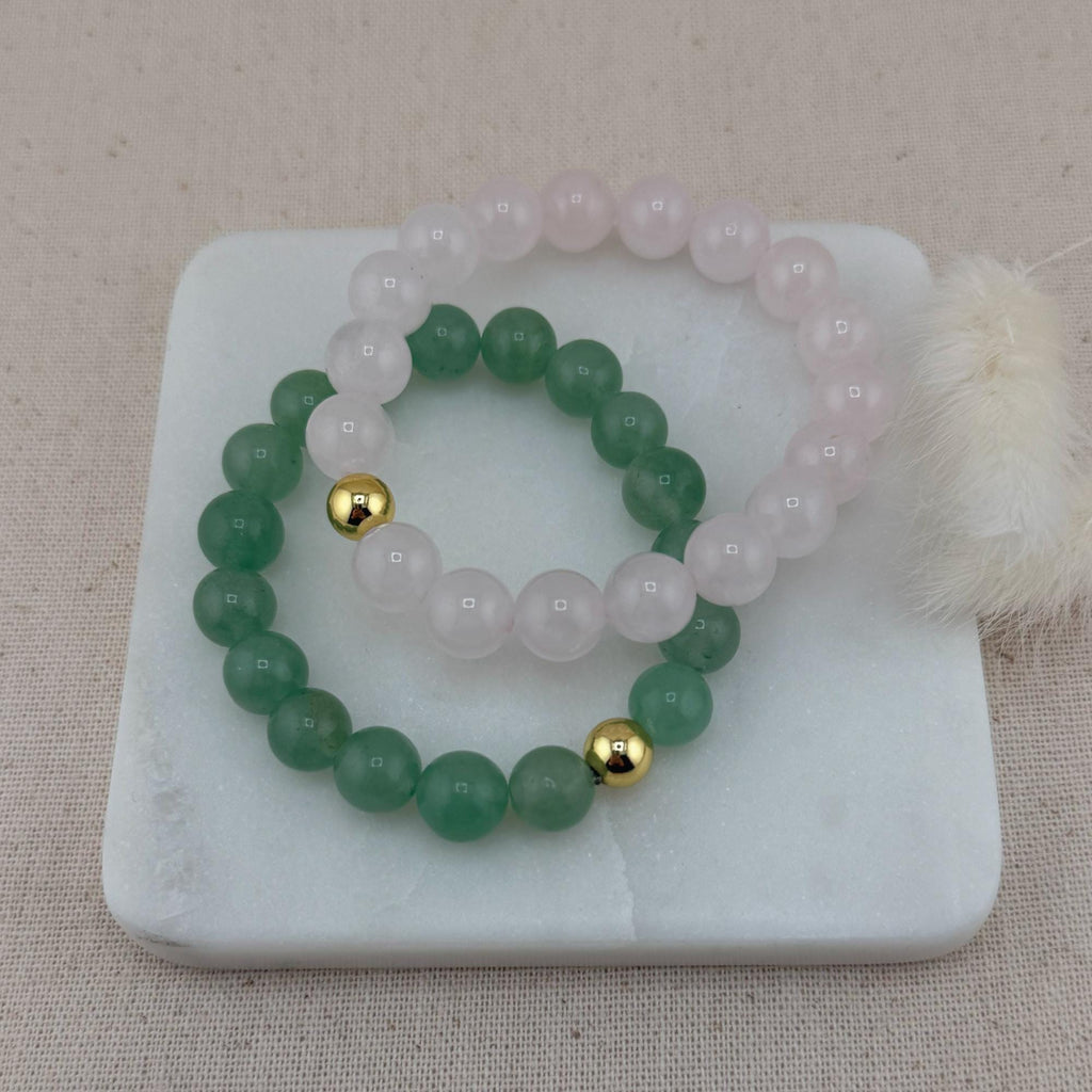 Personalized Gemstone Bracelet with Charm: Handmade Crystal Jewelry